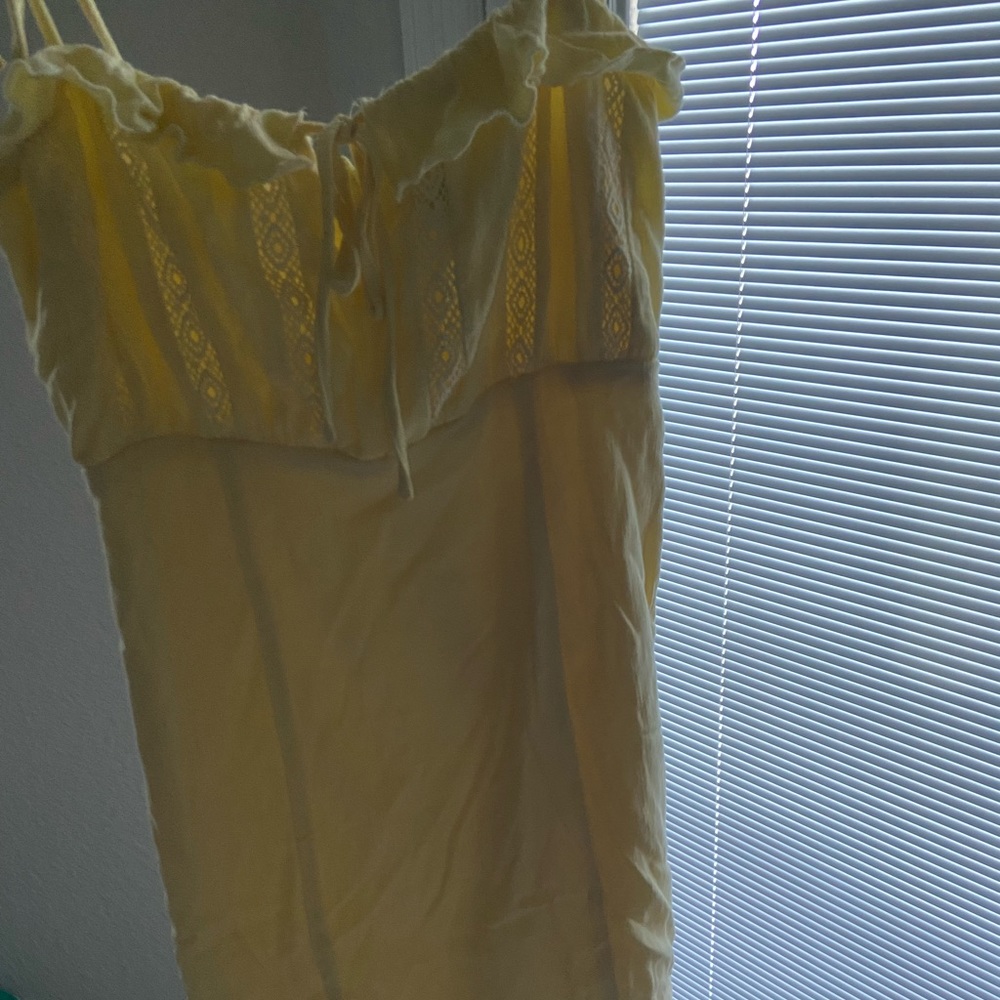 Yellow mini dress